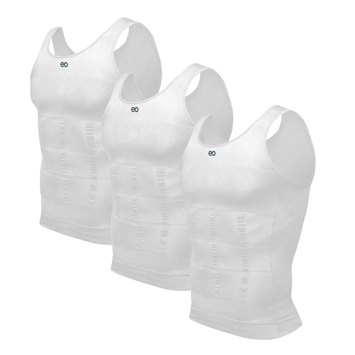 Foto 2 pulgar | Kit 3pzs Playeras Faja Reductora Moldeadora Para Hombre Talla M Eo Safe Imports Esi-15180-1 Blanco