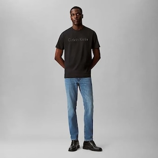 Foto 3 | Camiseta Calvin Klein Para Hombre De Manga Corta Con Gráfico Lineal