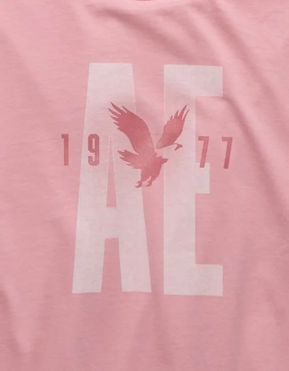 Foto 3 pulgar | Playera American Eagle Rosa Calido Logo Graphic Mens T Shirt Warm Pink
