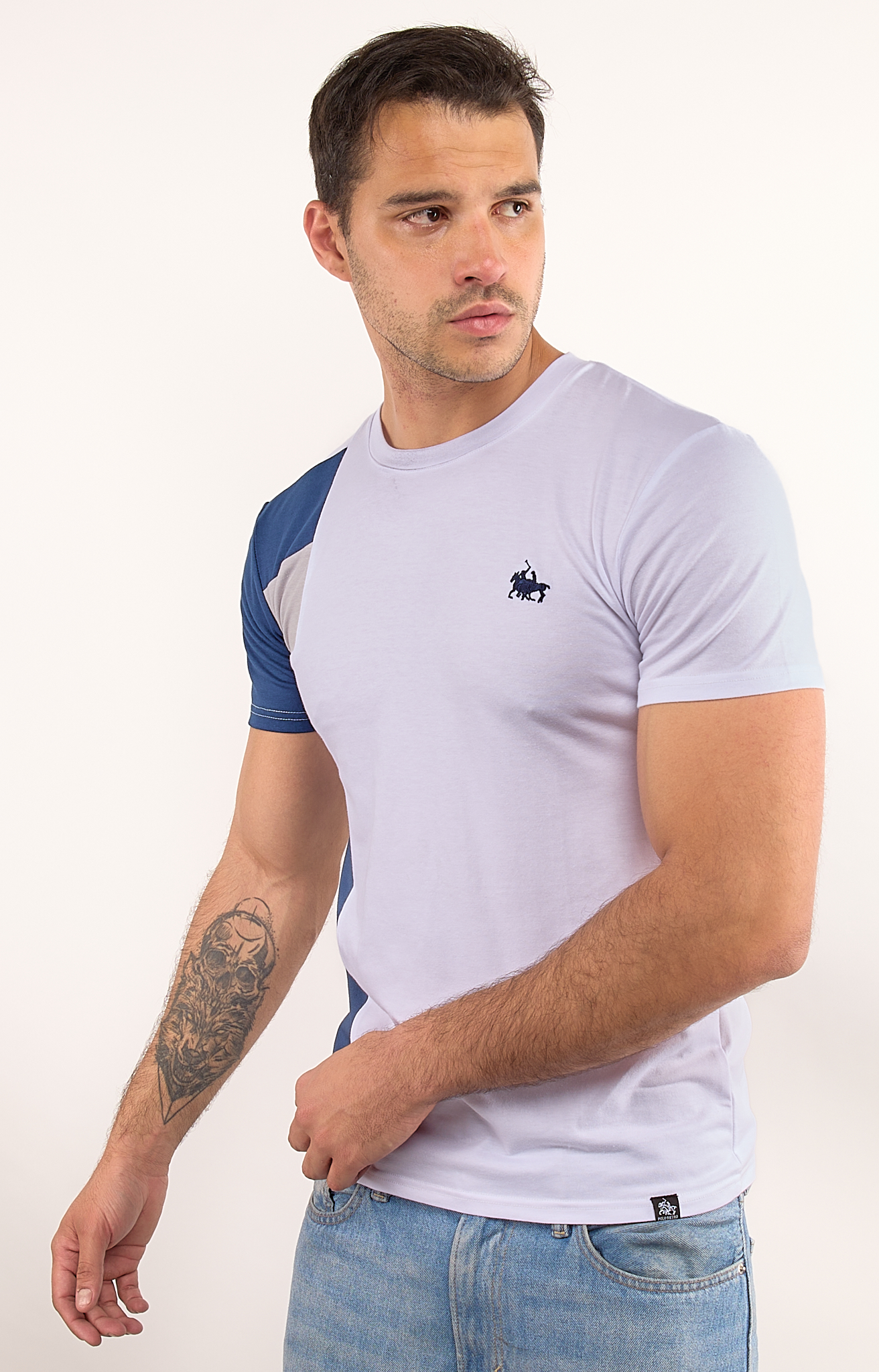 Playera Manga Corta De Algodón Para Caballero Gad 973609652528