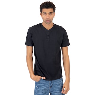 Foto 1 | Playera Henley Manga Corta Lisa Con Botones Para Hombre Quarry