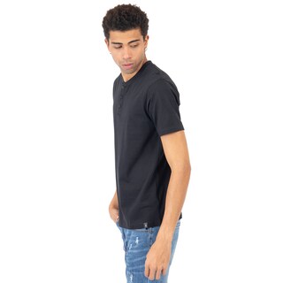 Foto 2 | Playera Henley Manga Corta Lisa Con Botones Para Hombre Quarry