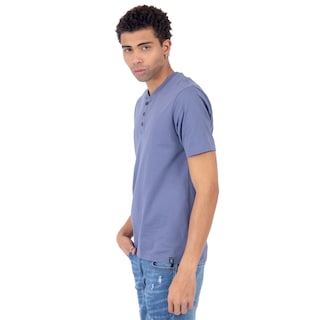 Foto 2 | Playera Henley Manga Corta Lisa Con Botones Para Hombre Quarry