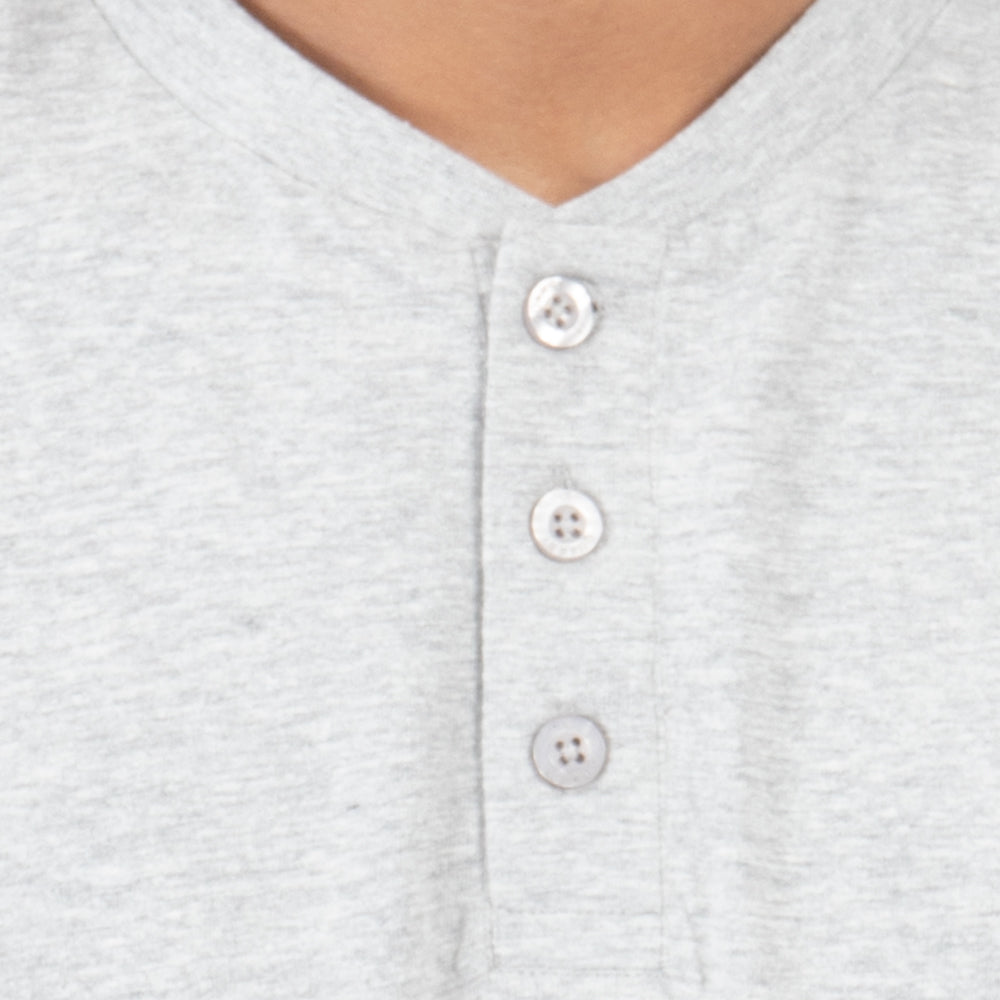 Foto 5 pulgar | Playera Henley Manga Corta Lisa Con Botones Para Hombre Quarry