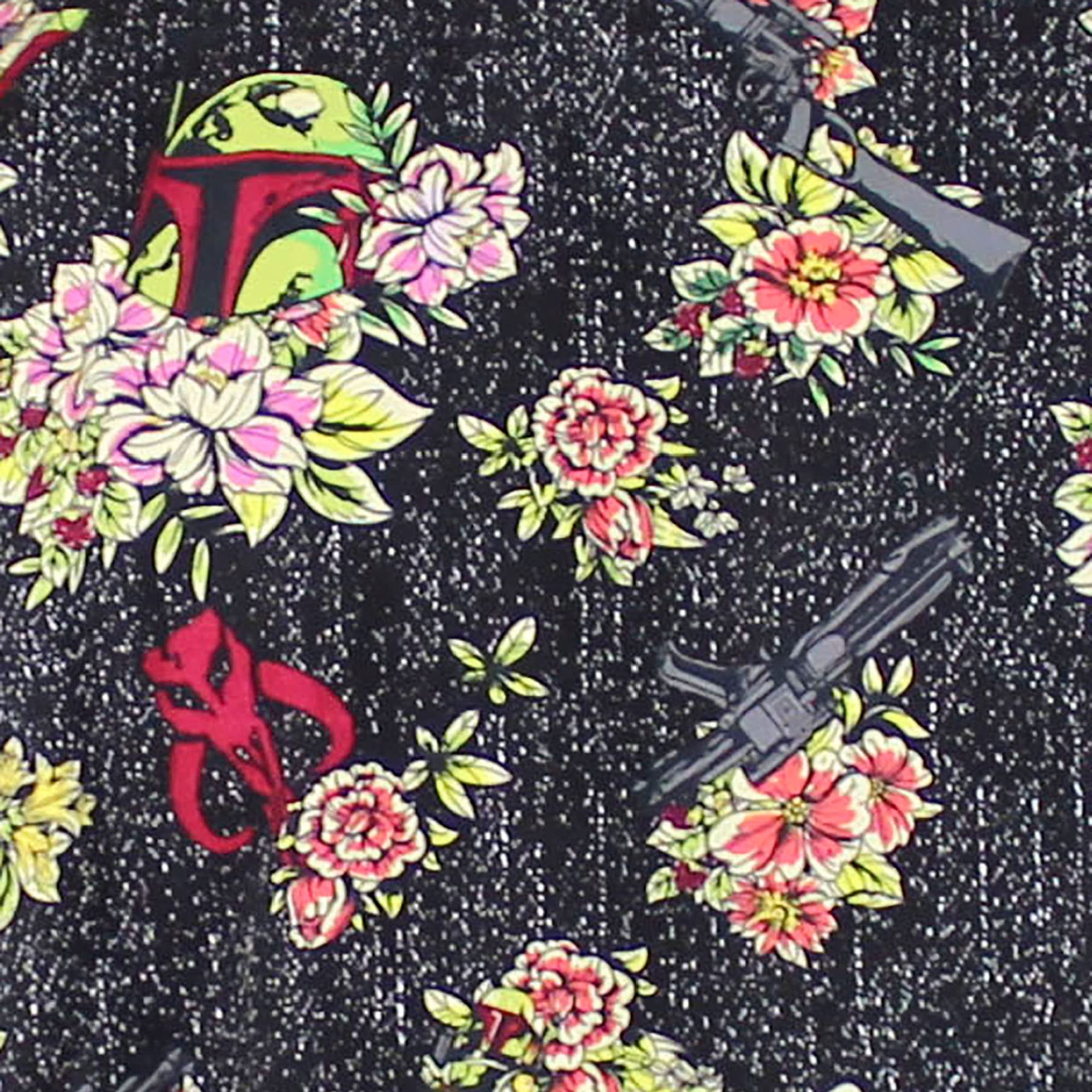 Foto 3 pulgar | Camiseta Star Wars Young Fett Floral Negra Para Hombre - Venta Internacional.