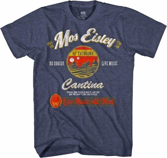 Foto 1 | Camiseta Star Wars Mos Eisley Cantina Tatooine Para Hombre Azul Marino - Venta Internacional.