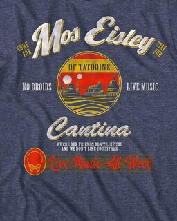 Foto 2 | Camiseta Star Wars Mos Eisley Cantina Tatooine Para Hombre Azul Marino - Venta Internacional.