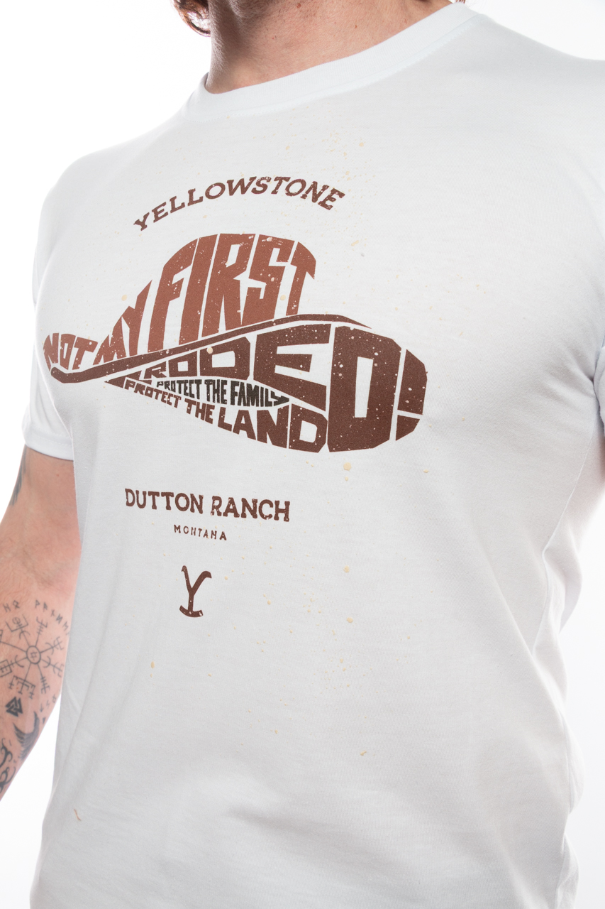 Foto 2 pulgar | Playera Yellowstone Sombrero Blanca