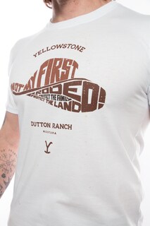 Foto 1 | Playera Yellowstone Sombrero Blanca