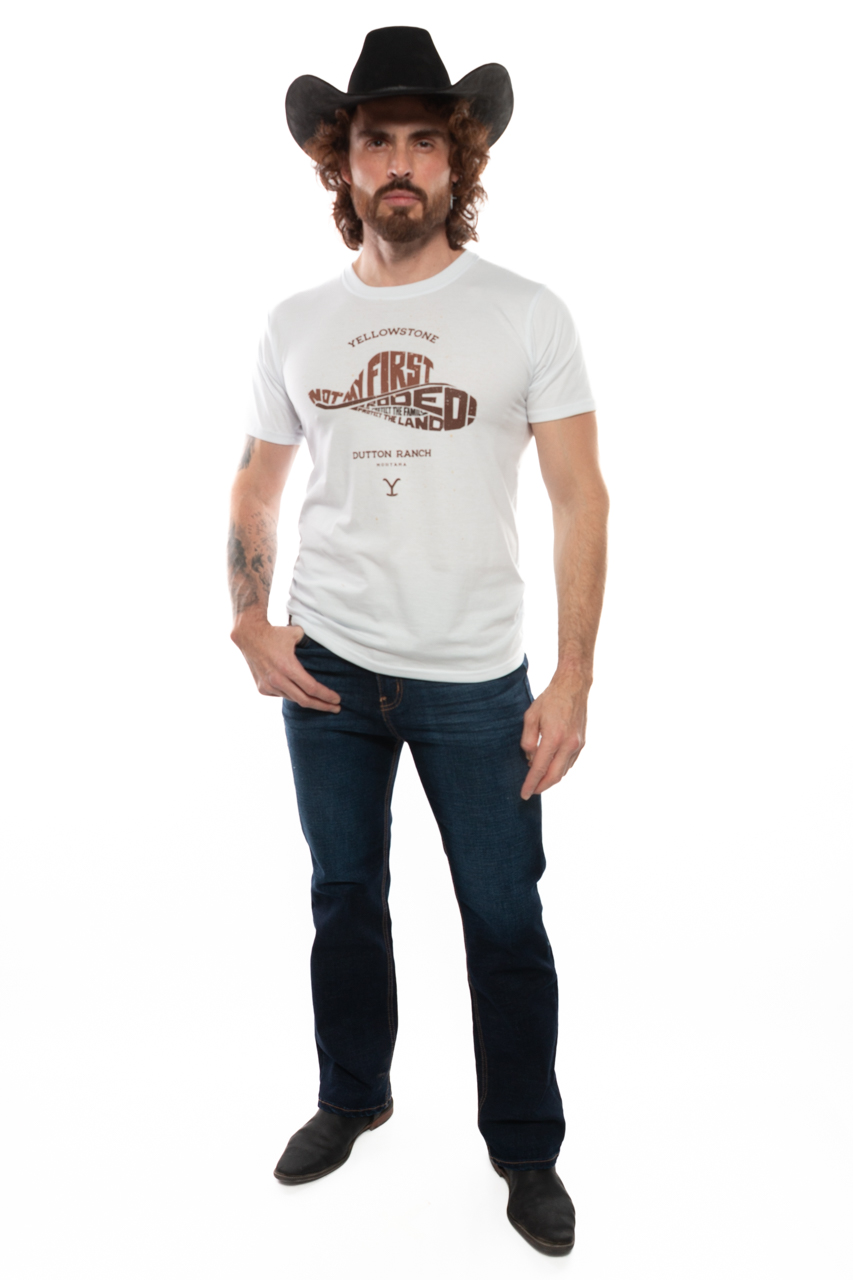 Foto 3 pulgar | Playera Yellowstone Sombrero Blanca