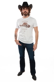 Foto 2 | Playera Yellowstone Sombrero Blanca