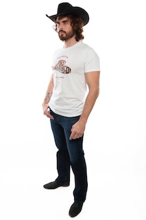 Foto 3 | Playera Yellowstone Sombrero Blanca