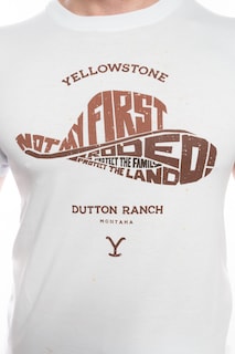 Foto 5 | Playera Yellowstone Sombrero Blanca
