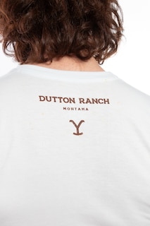 Foto 6 | Playera Yellowstone Sombrero Blanca