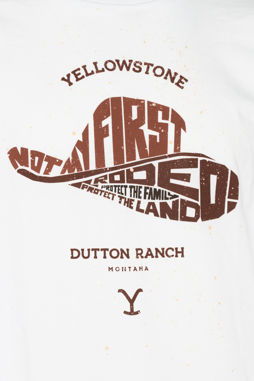 Foto 9 pulgar | Playera Yellowstone Sombrero Blanca