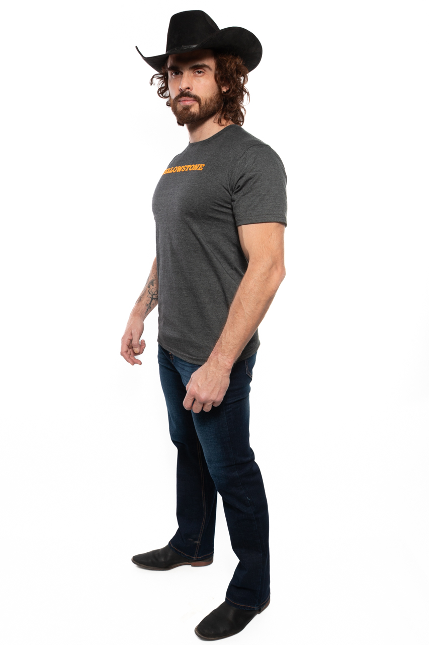 Foto 3 pulgar | Playera Yellowstone Gris Oxford