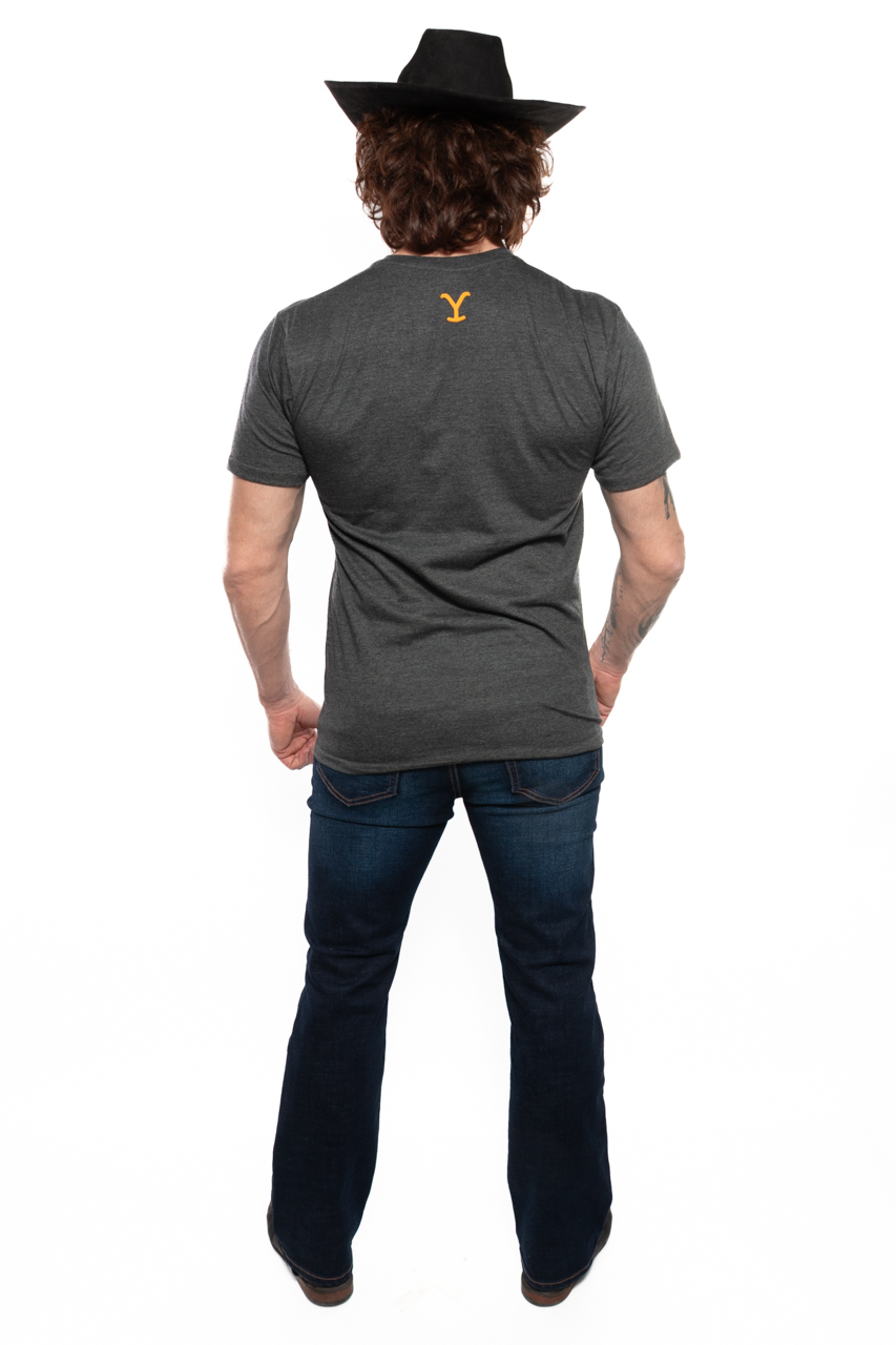 Foto 4 pulgar | Playera Yellowstone Gris Oxford