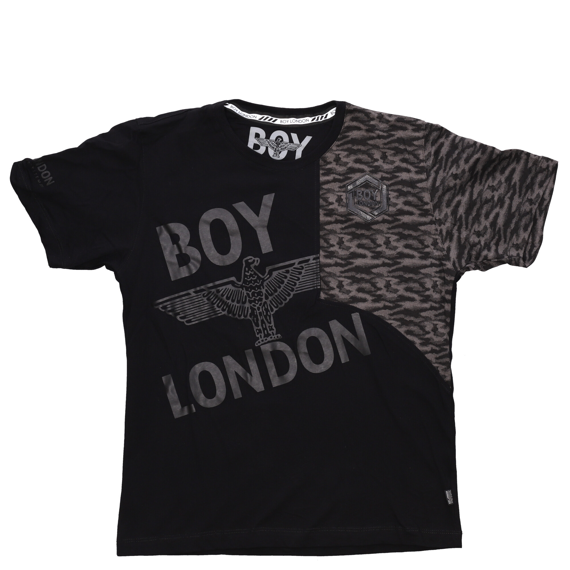 Foto 5 pulgar | Playera Cuello Redondo Negra Boy London para Hombre