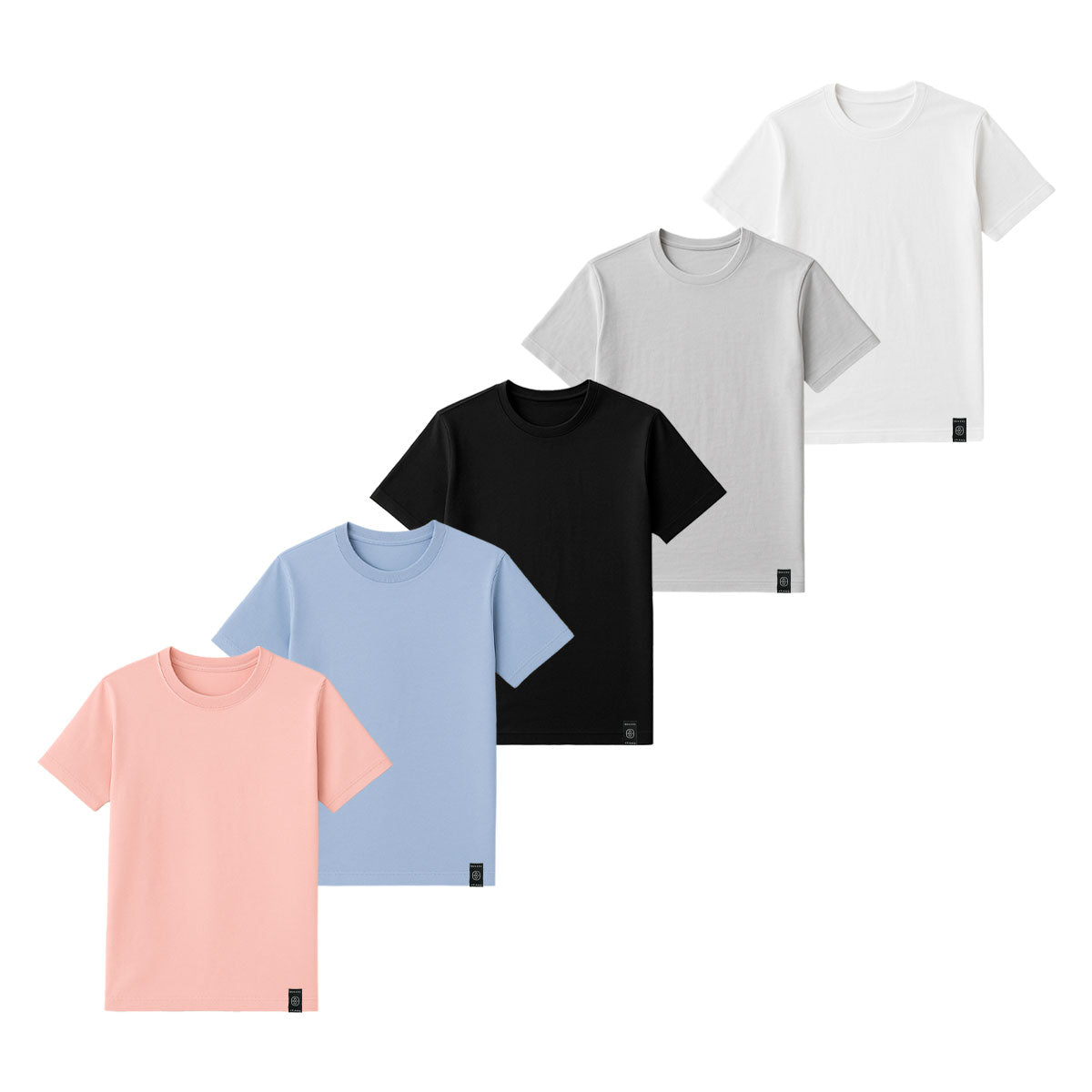 Foto 1 | Set De 5 Playeras Cuello Redondo Para Hombre