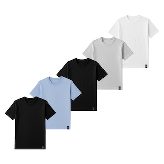 Foto 1 | Set De 5 Playeras Cuello Redondo Para Hombre