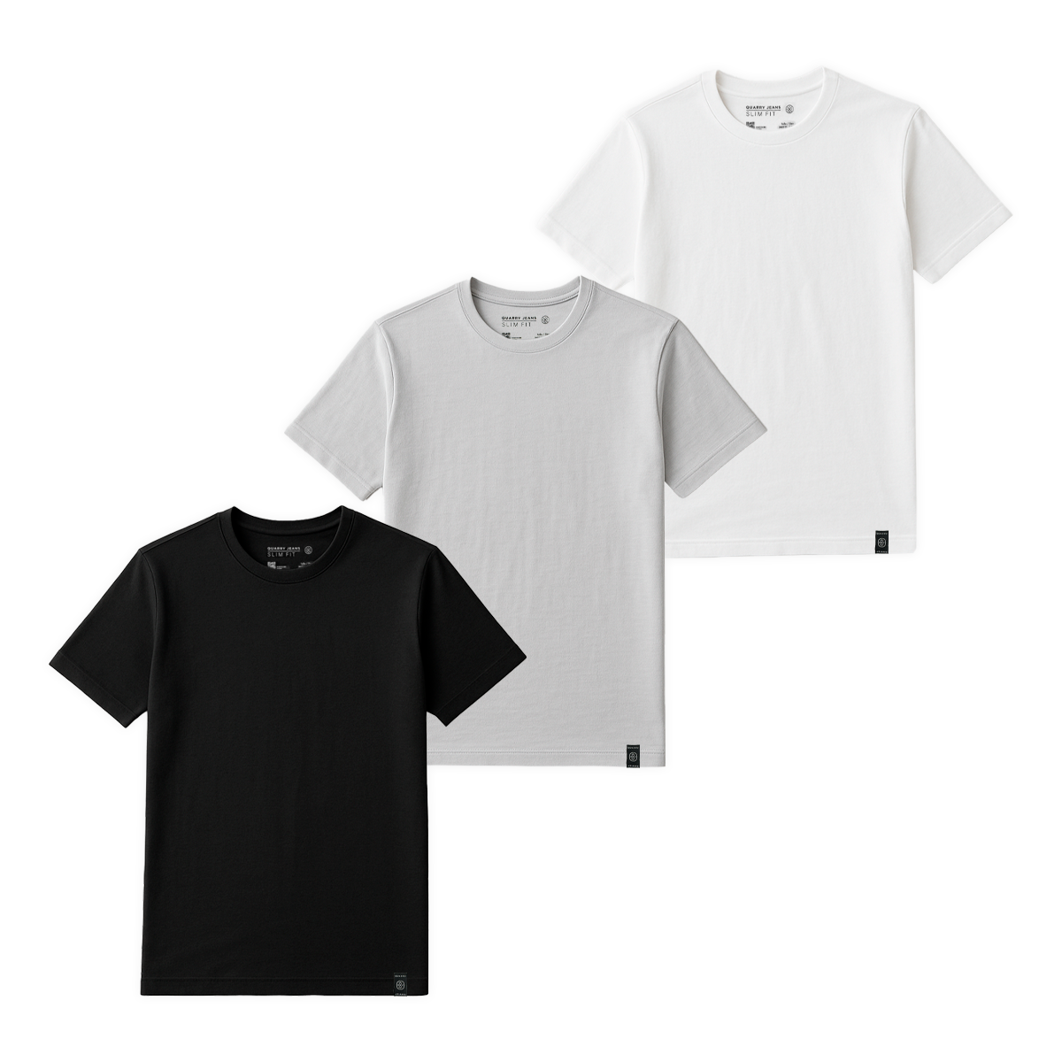 Foto 1 | Set De 3 Playeras Cuello Redondo Para Hombre