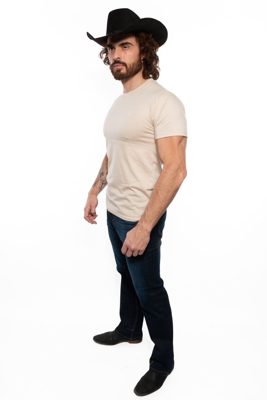 Foto 3 pulgar | Playera Yellowstone Basica Beige