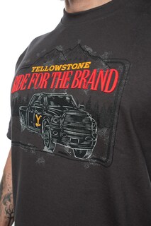 Foto 1 | Playera Yellowstone Truck Gris Oxford
