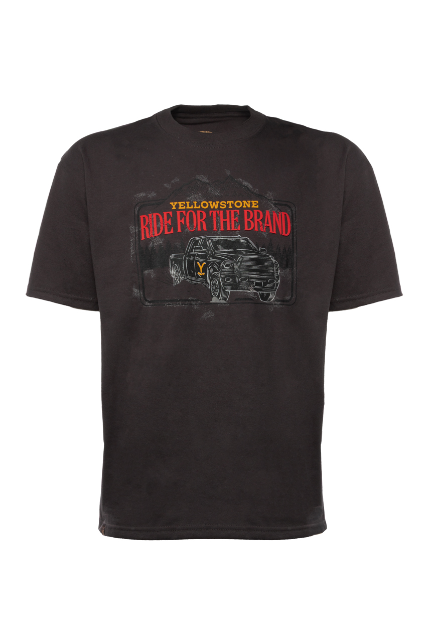 Foto 2 | Playera Yellowstone Truck Gris Oxford