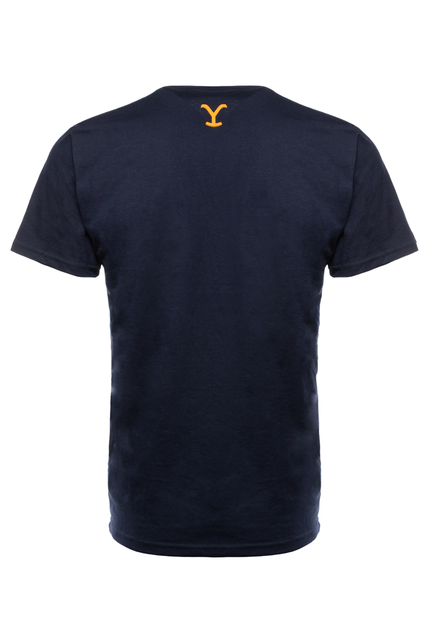 Foto 5 pulgar | Playera Yellowstone Azul Marino