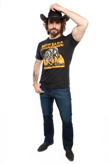 Foto 5 | Playera Yellowstone Lobo Montana Negra