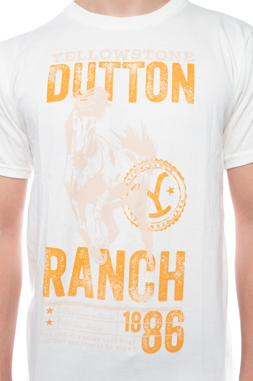 Foto 5 | Playera Yellowstone Caballo Hueso