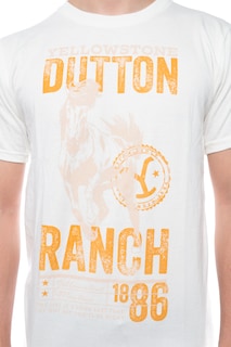 Foto 5 | Playera Yellowstone Caballo Hueso