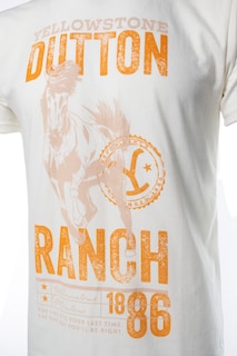 Foto 8 | Playera Yellowstone Caballo Hueso