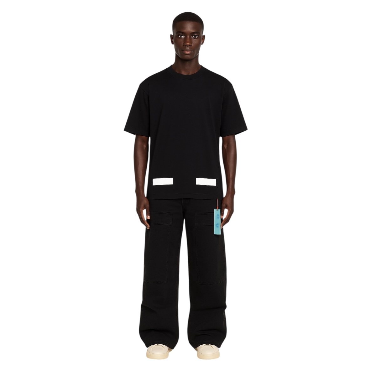 Foto 4 | Playera Cuello Redondo Negra Off White para Hombre