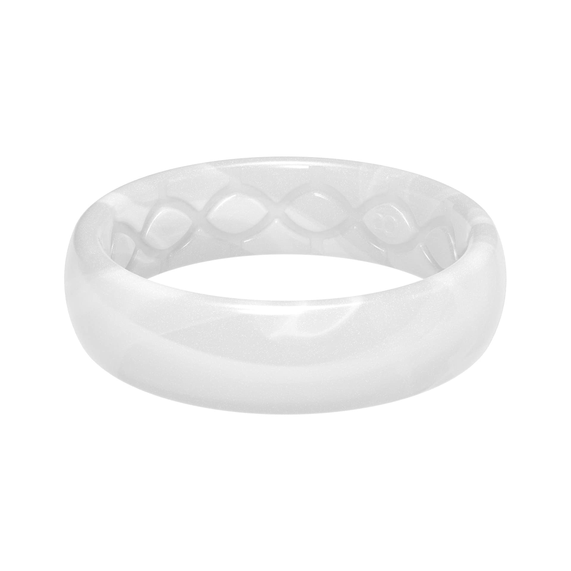 Foto 2 pulgar | Ring Groove Life, Perla Fina Metálica, Silicona, Talla 5, Para Mujer - Venta Internacional.