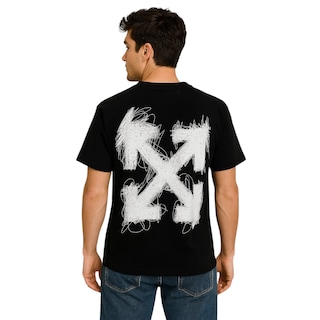 Foto 2 | Playera Off White Scratches Black