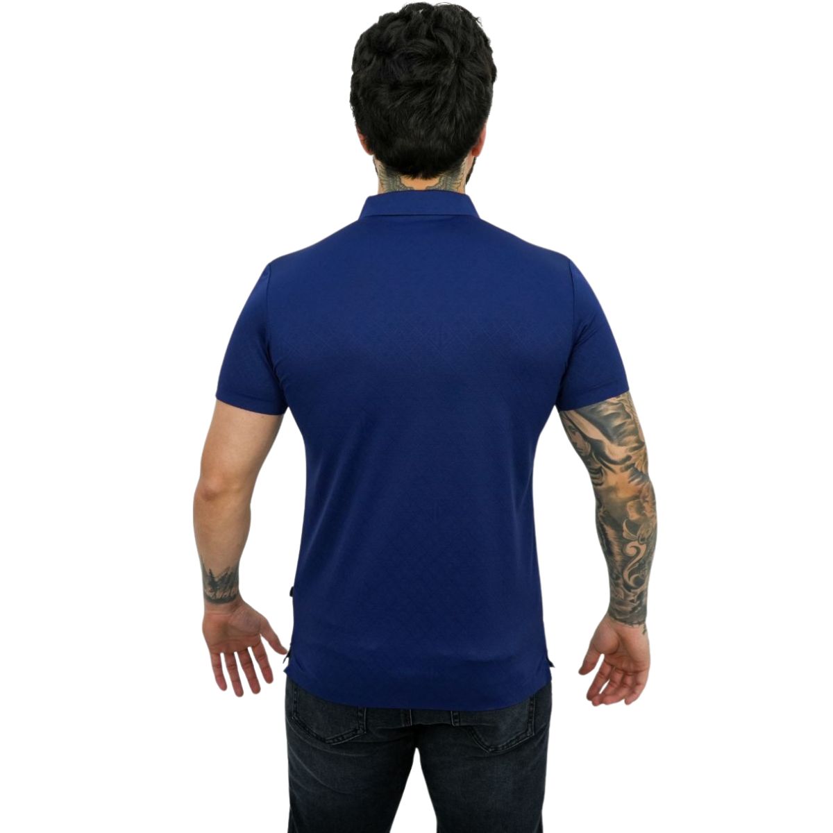 Foto 3 pulgar | Playera Barabas 3p07 Azul Marino Para Hombre
