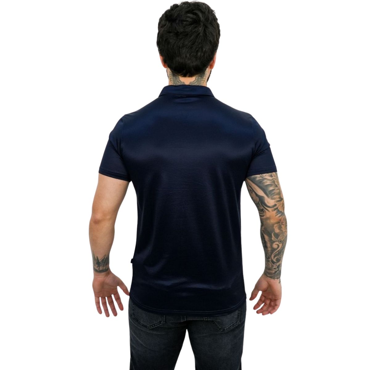 Foto 3 pulgar | Playera Barabas 3p02 Azul Marino Para Hombre