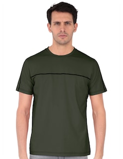 Foto 1 | Playera Casual Hombre Premium Cuello Redondo Verde Militar Roosevelt C357
