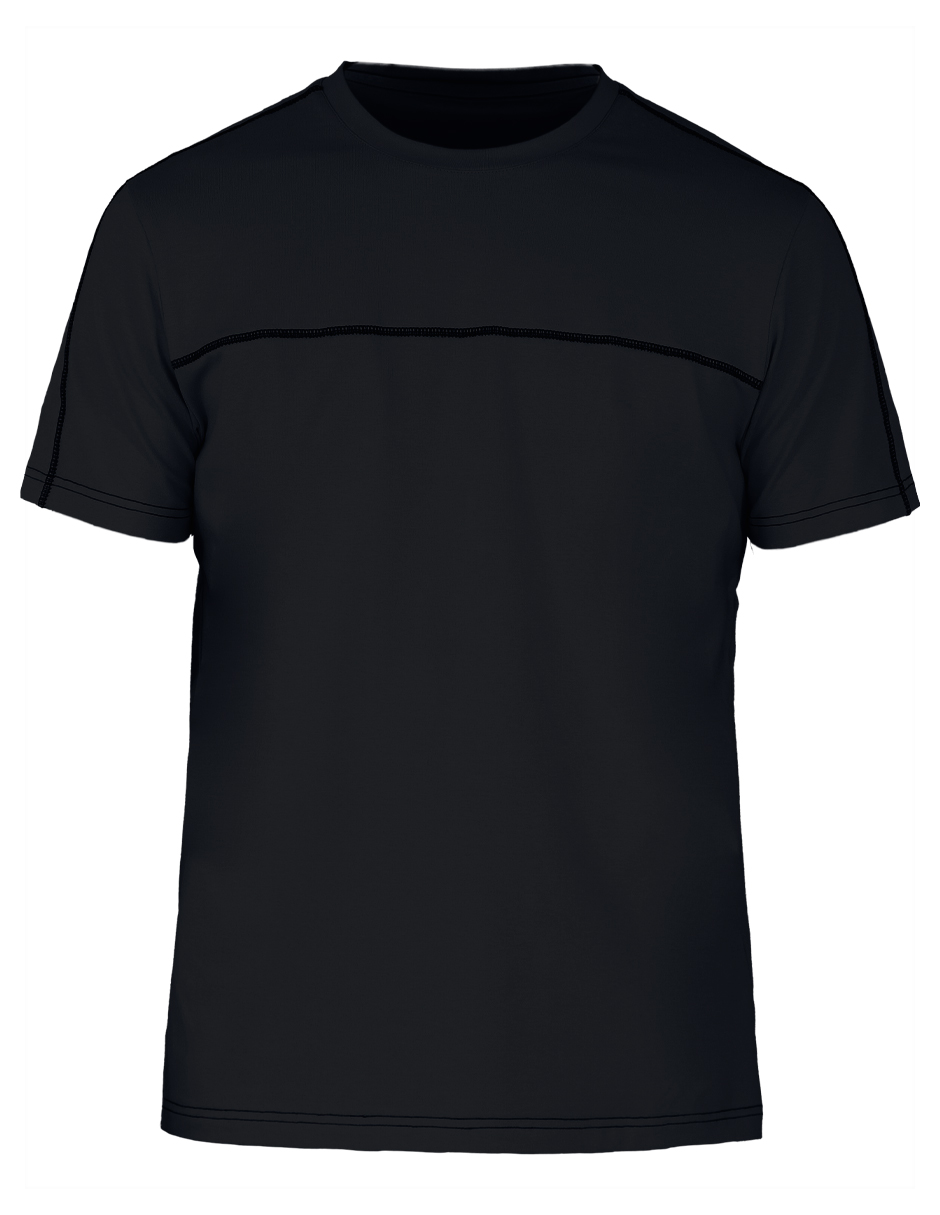Foto 4 pulgar | Playera Casual Hombre Premium Cuello Redondo Negro Roosevelt C357
