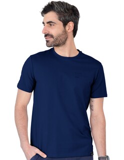 Foto 1 | Playera Basica Lisa Premium Caballero Cuello Redondo Azul Marino Roosevelt C344