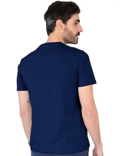 Foto 2 | Playera Basica Lisa Premium Caballero Cuello Redondo Azul Marino Roosevelt C344