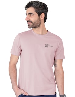 Foto 1 | Playera Basica Lisa Premium Caballero Cuello Redondo Rosa Cenizo Roosevelt C344