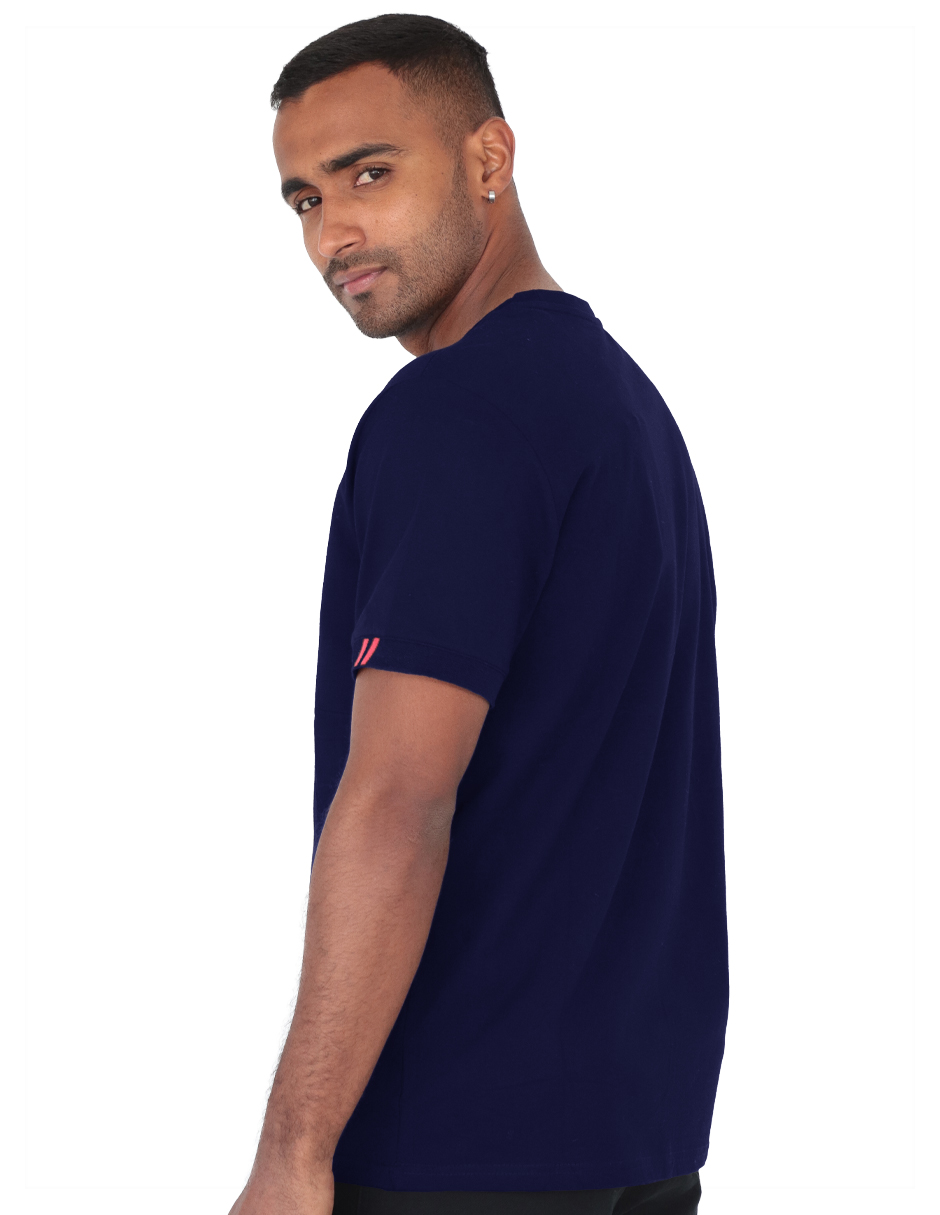 Foto 2 | Playera Casual Caballero Premium Estampada Azul Marino Roosevelt C350