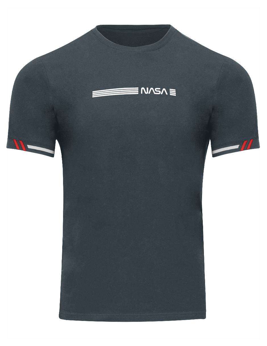 Foto 4 pulgar | Playera Casual Caballero Premium Estampada Gris Obscuro Roosevelt C350