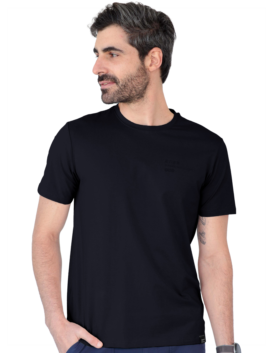 Foto 2 pulgar | Playera Basica Lisa Premium Caballero Cuello Redondo Negro Roosevelt C344