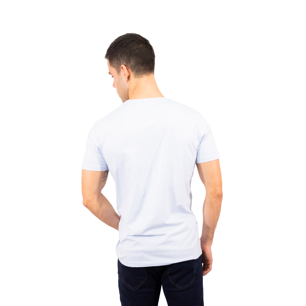 Foto 4 pulgar | Playera Kenneth Cole Kcpv24cam09 Hombre Azul Algodón Casual