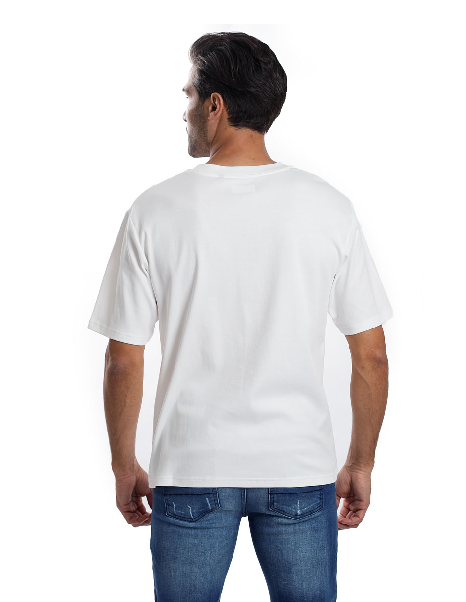 Foto 5 pulgar | Playera Kenneth Cole Kcpv25cam19 Hombre Blanco Algodón Casual