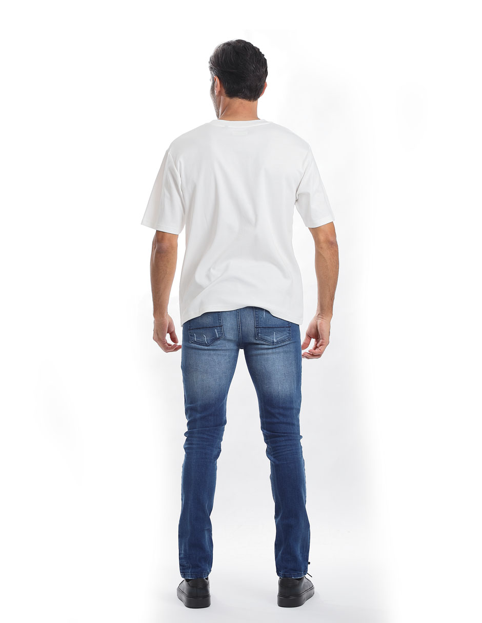 Foto 6 pulgar | Playera Kenneth Cole Kcpv25cam19 Hombre Blanco Algodón Casual