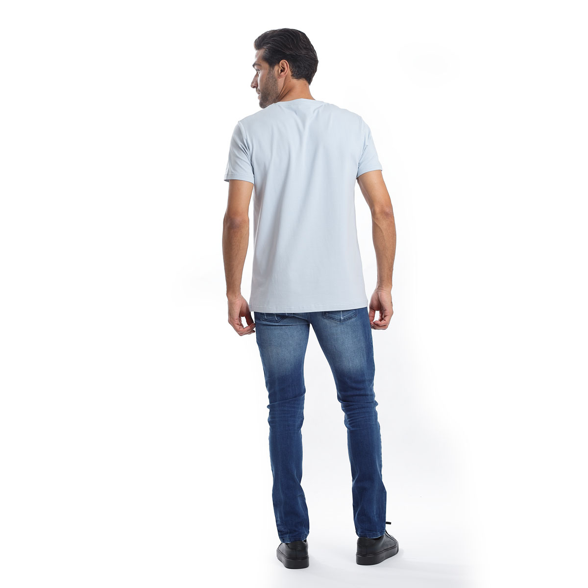 Foto 5 | Playera Hombre Kenneth Cole Kcpv25cam18 Azul Claro Algodón Casual